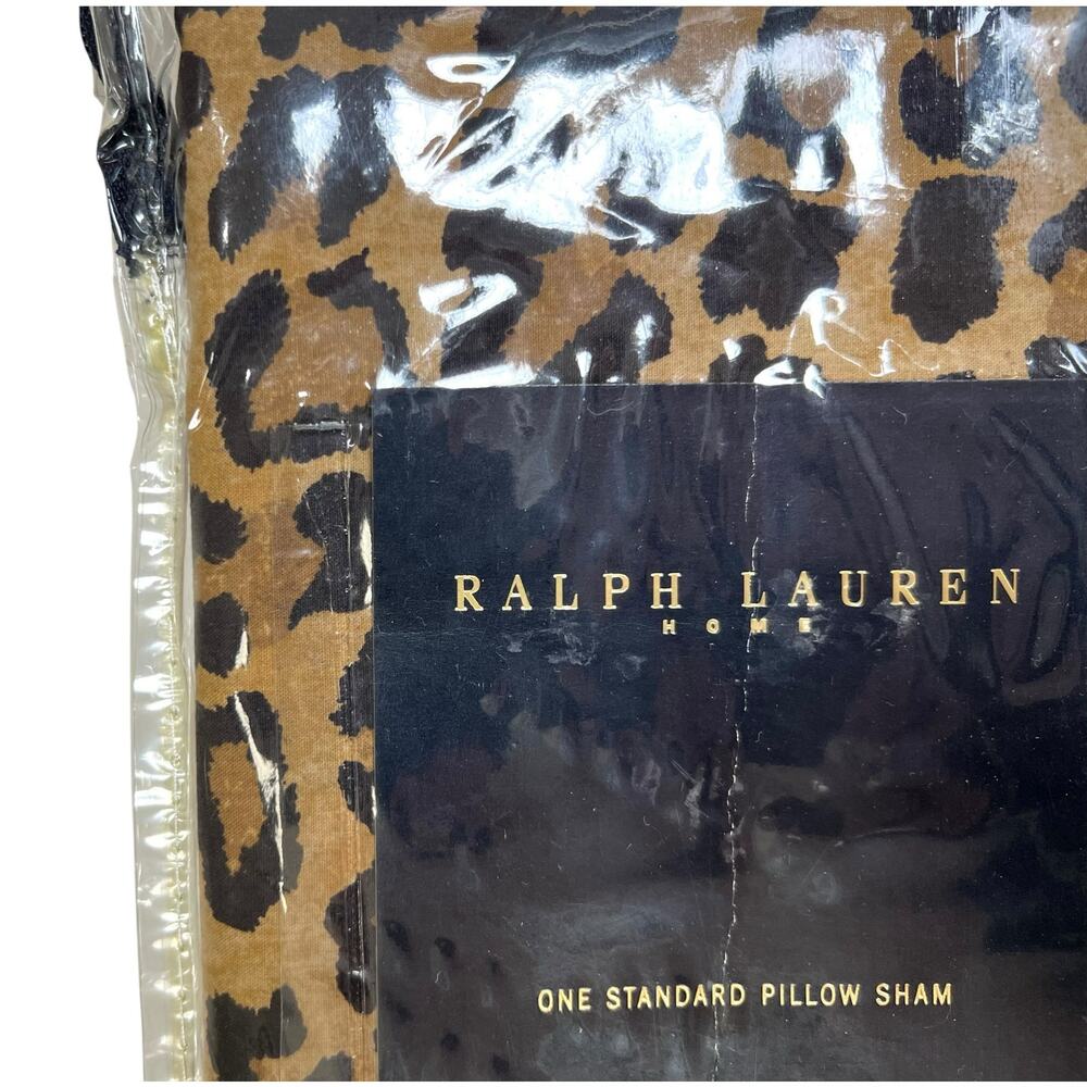 NEW Single RALPH LAUREN Home ARAGON Standard PILLOW SHAM Animal LEOPARD NEW - Picture 2 of 7
